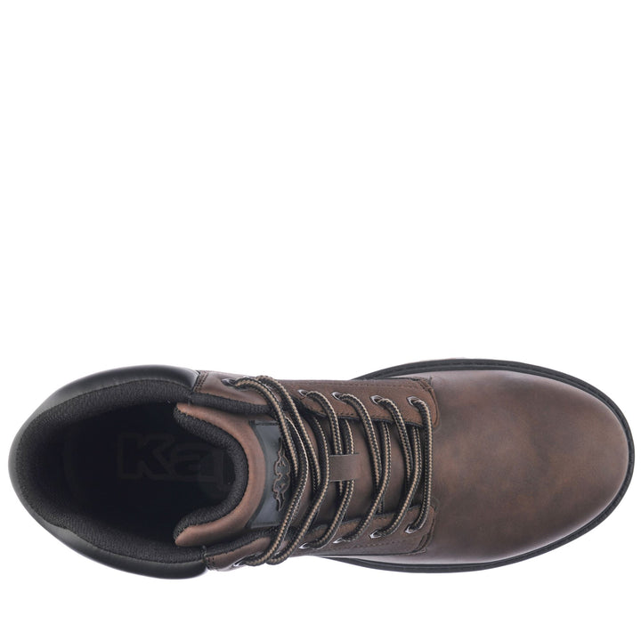 Ankle Boots Unisex LOGO FILLMORE MD Laced BROWN DK-BLACK Dressed Back (jpg Rgb)		