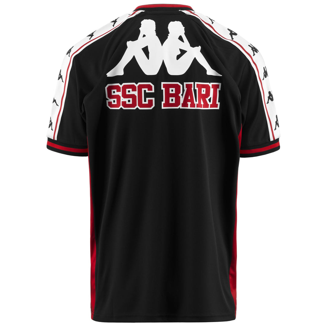 T-ShirtsTop Man PLATTER SSC BARI T-Shirt BLACK-RED-WHITE Dressed Side (jpg Rgb)		