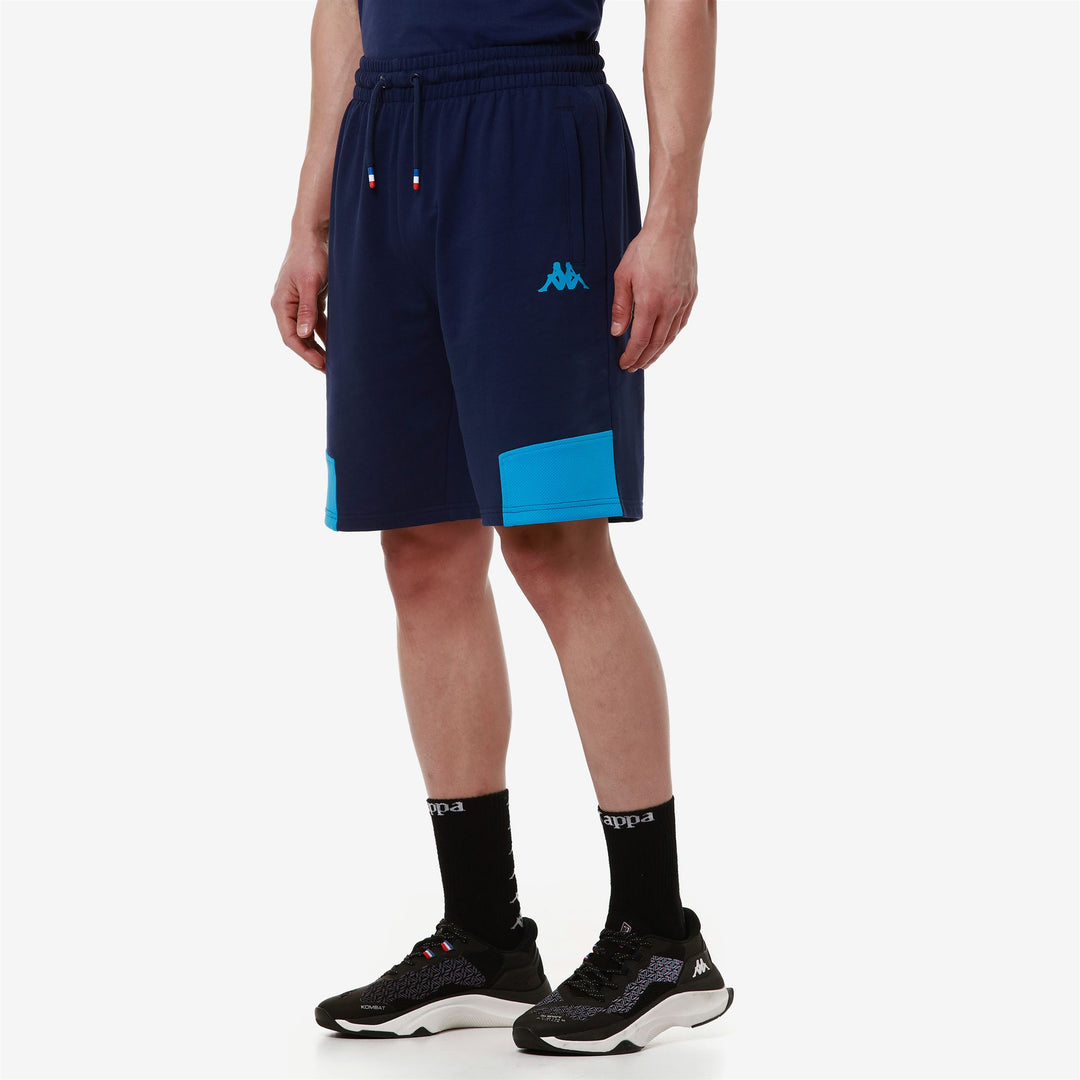 Shorts Man SUPPORTER ADOZIP ALPINE F1 Sport  Shorts BLUE TWILIGHT - BLUE DRESDEN Dressed Front Double		