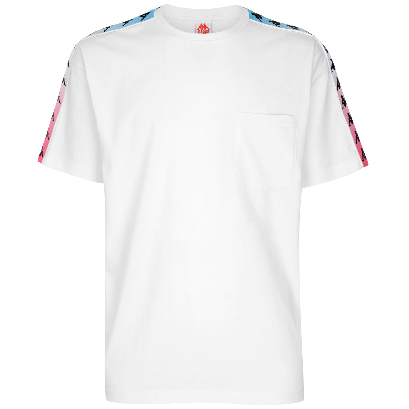 T-ShirtsTop Man 222 BANDA PAUL DEGRADE T-Shirt WHITE-TURQUOISE-FUXIA Photo (jpg Rgb)			