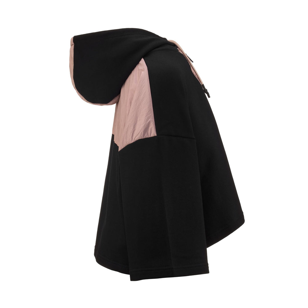 Fleece Woman AUTHENTIC TIER ONE LETASIA Jacket BLACK-PINK DUSTY Dressed Front (jpg Rgb)	