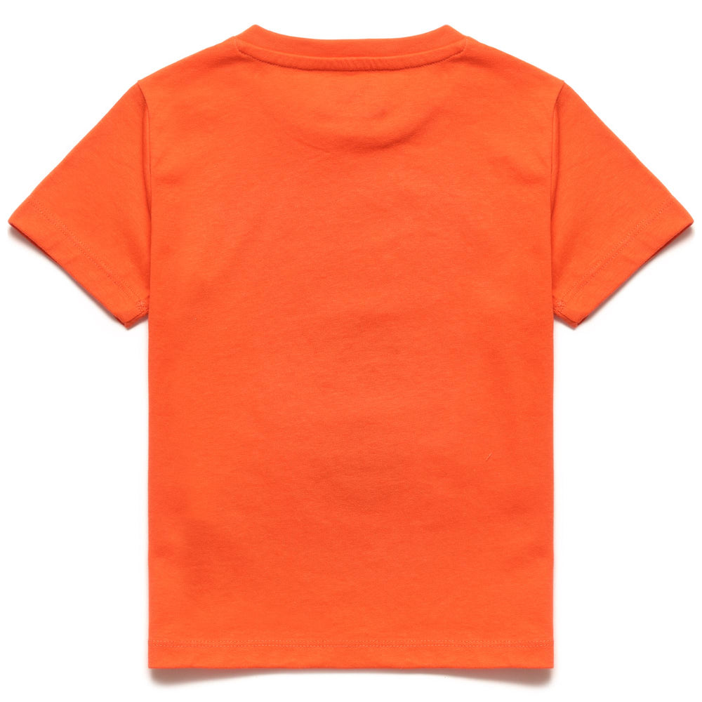 T-ShirtsTop Boy LOGO DEMAN KID T-Shirt ORANGE FLAME Dressed Front (jpg Rgb)	