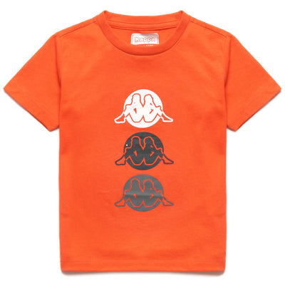 T-ShirtsTop Boy LOGO DEMAN KID T-Shirt Orange Flame | kappa Photo (jpg Rgb)			