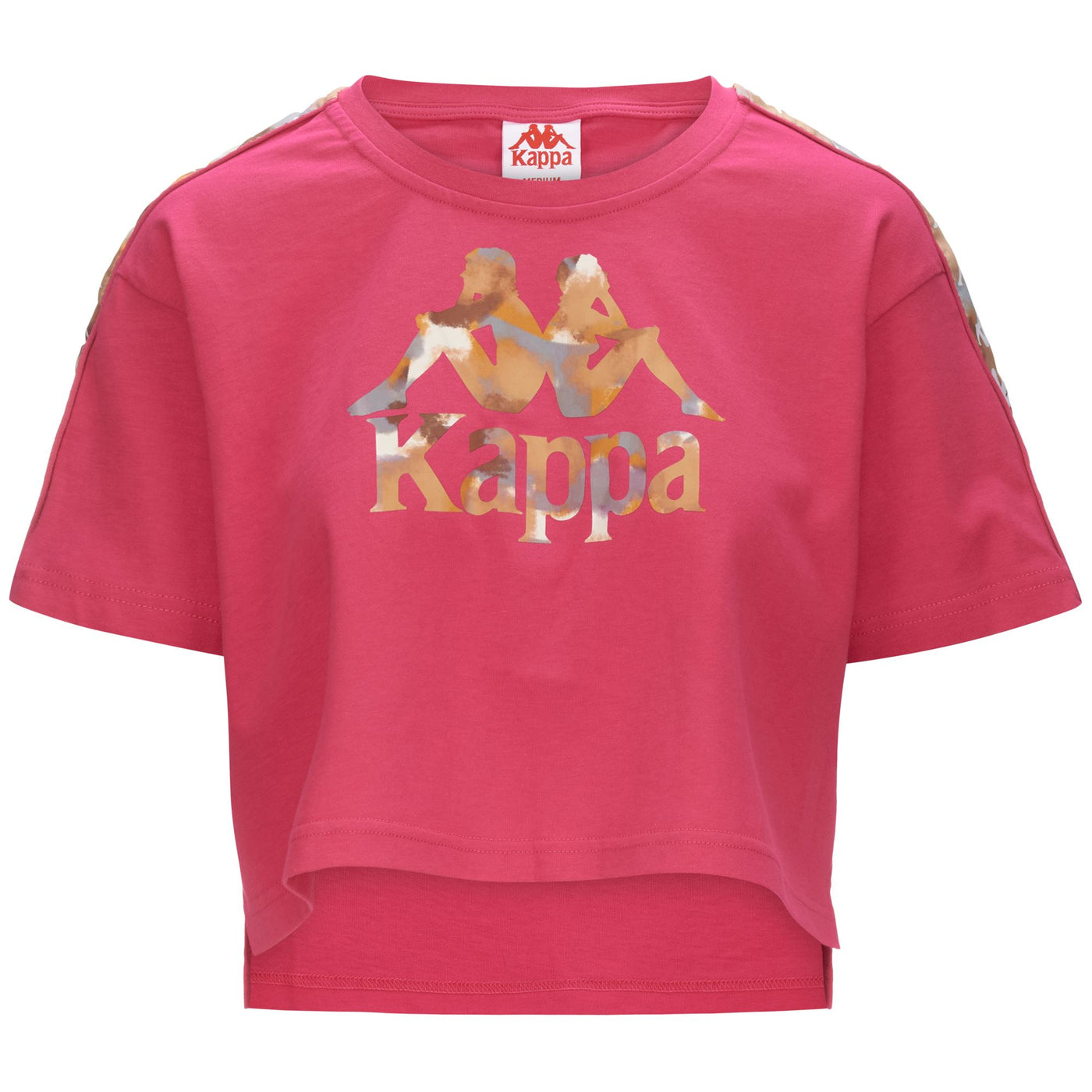 T-ShirtsTop Woman 222 BANDA VAPUA GRAPHIKTAPE T-Shirt FUCHSIA BRIGHT ROSE-WHITE-BEIGE Photo (jpg Rgb)			