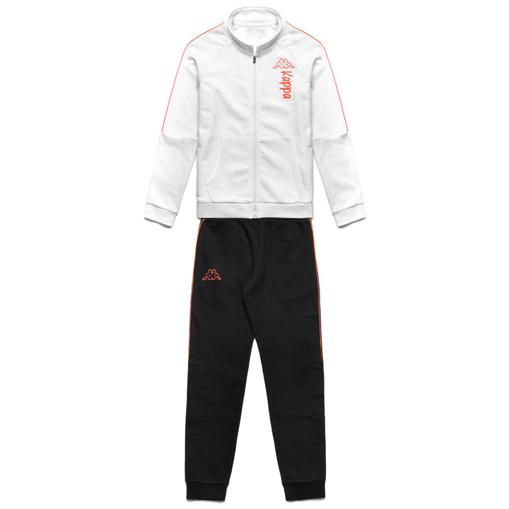 Sport Suits Boy LOGO DERIN KID TRACKSUIT WHITE - BLACK Photo (jpg Rgb)			