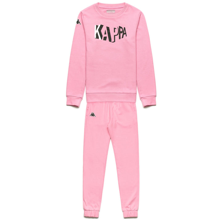 Sport Suits Boy LOGO DERYO KID TRACKSUIT PINK LILAC – Kappa.com