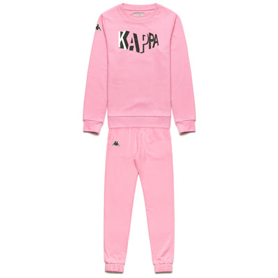 Sport Suits Boy LOGO DERYO KID TRACKSUIT Pink Candy | kappa Photo (jpg Rgb)			