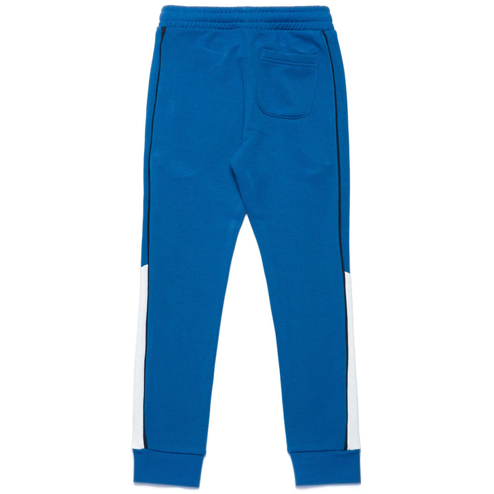 Pants Boy LOGO DEFES KID Sport Trousers BLUE OCEANO-WHITE-BLUE SPACE Dressed Front (jpg Rgb)	