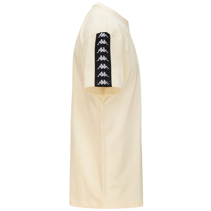 T-ShirtsTop Man 222 BANDA VASTO T-Shirt WHITE CREAM - BLACK Dressed Front (jpg Rgb)	