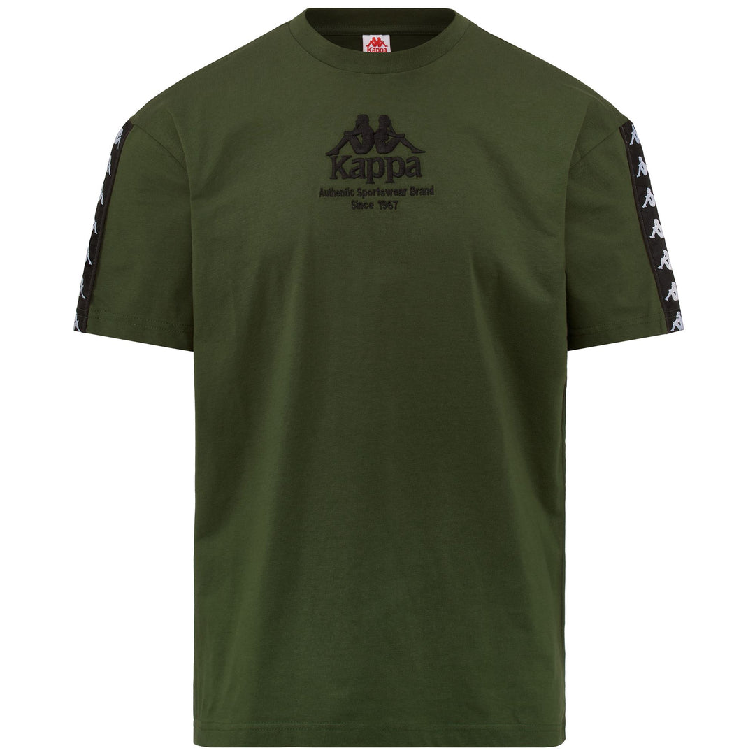 T-ShirtsTop Man 222 BANDA VASTO T-Shirt GREEN PARSLEY - BLACK Photo (jpg Rgb)			