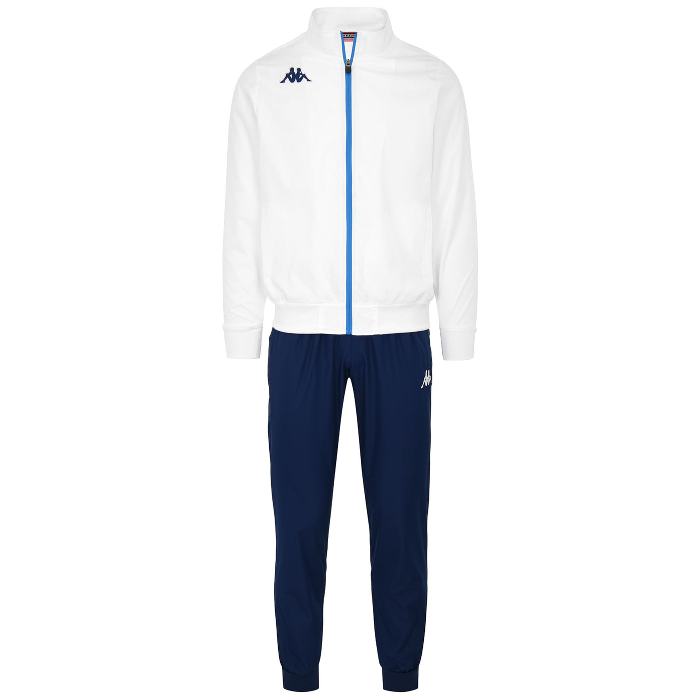 Sport Suits Man KAPPA4SOCCER NASTECO TRACKSUIT WHITE-BLUE DEPTHS-AZURE | kappa Photo (jpg Rgb)			