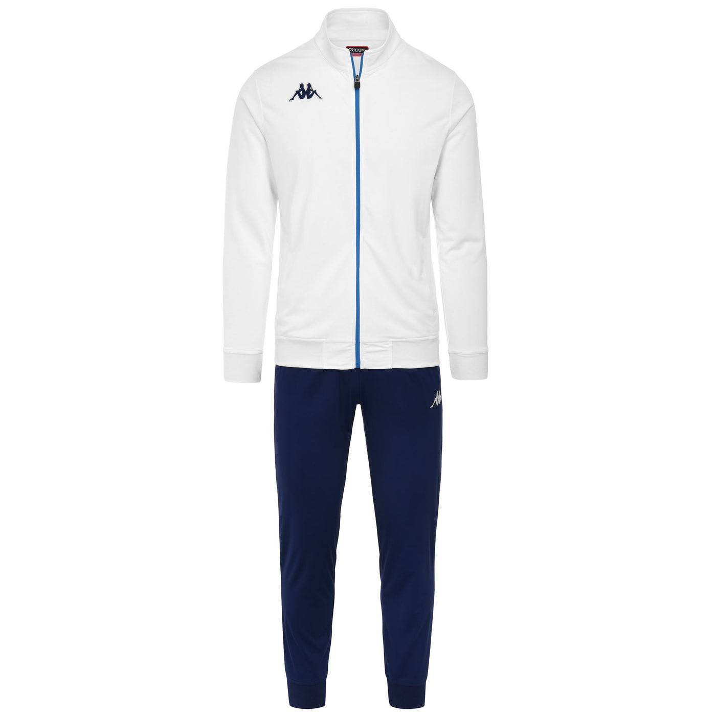 Sport Suits Man KAPPA4SOCCER NABECO TRACKSUIT WHITE-BLUE DEPTHS-AZURE