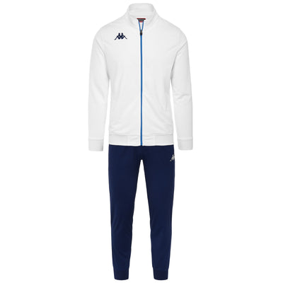 Sport Suits Man KAPPA4SOCCER NABECO TRACKSUIT WHITE-BLUE DEPTHS-AZURE | kappa Photo (jpg Rgb)			
