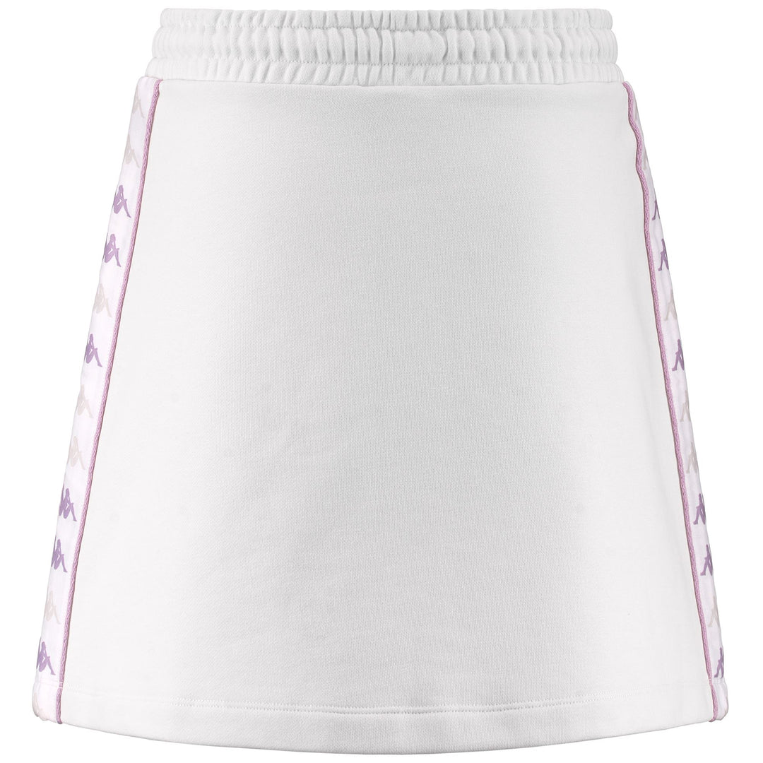 Skirts Woman 222 BANDA SALIA Short GREY LT-WHITE-VIOLET LILLA Dressed Side (jpg Rgb)		