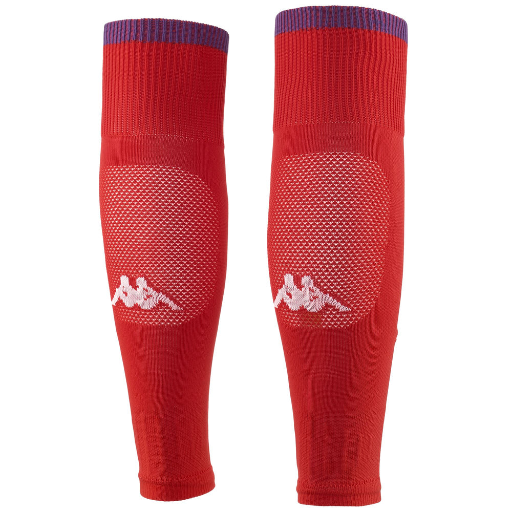 Socks Man KOMBAT SPOLF PRO FIORENTINA 1PACK Knee High Sock RED BLAZE - VIOLET INDIGO Dressed Front (jpg Rgb)	