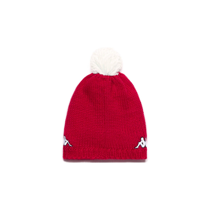 Headwear Unisex 6CENTO FLOCK3 Hat RED - WHITE Dressed Front (jpg Rgb)	