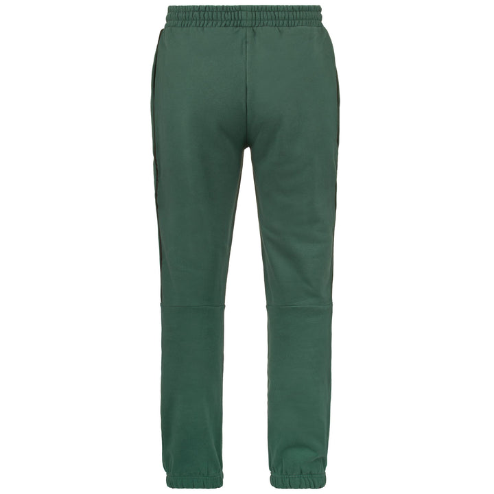 Pants Man LOGO DARIN Sport Trousers GREEN TOP - BLACK Dressed Side (jpg Rgb)		