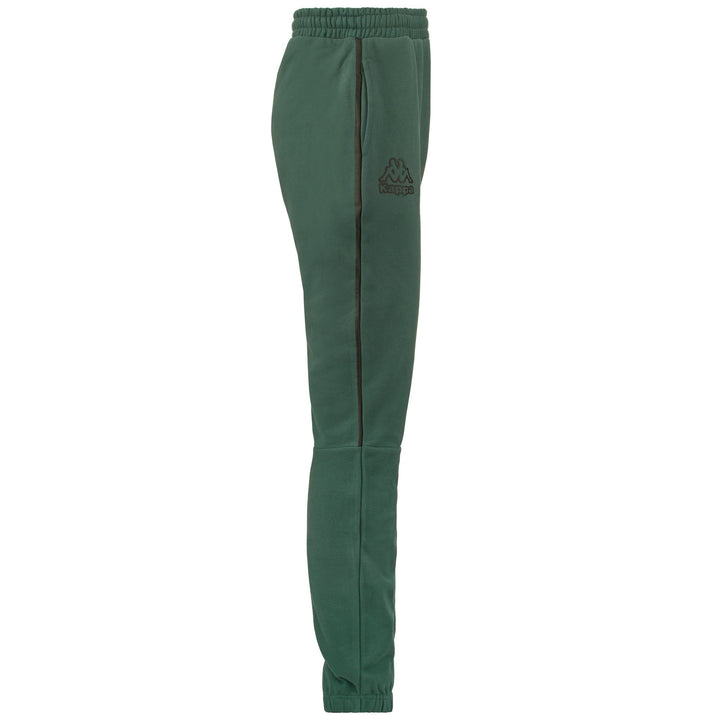 Pants Man LOGO DARIN Sport Trousers GREEN TOP - BLACK Dressed Front (jpg Rgb)	