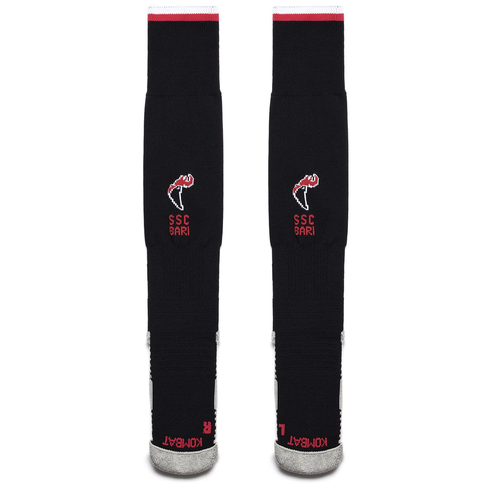 Socks Man KOMBAT SPARK PRO BARI 1PACK Knee High Sock BLACK-RED-WHITE Dressed Front (jpg Rgb)	