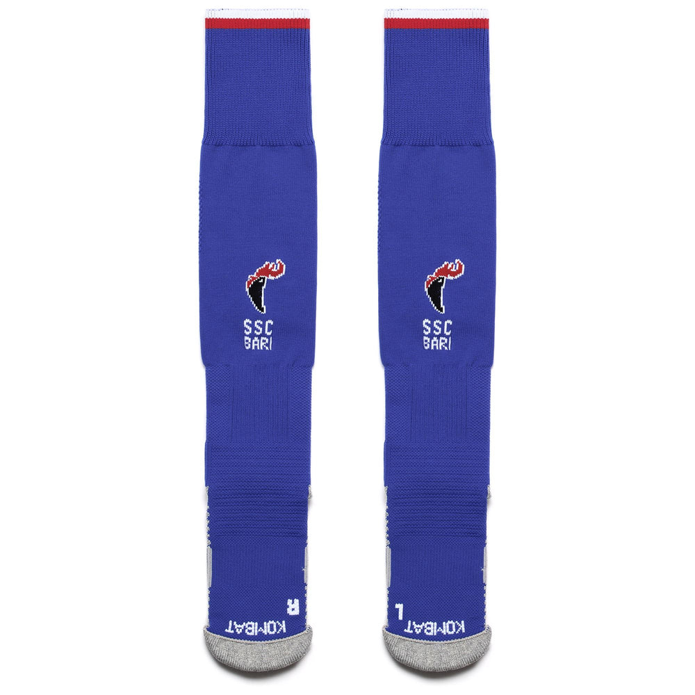 Socks Man KOMBAT SPARK PRO BARI 1PACK Knee High Sock WHITE-BLUE-RED Dressed Front (jpg Rgb)	
