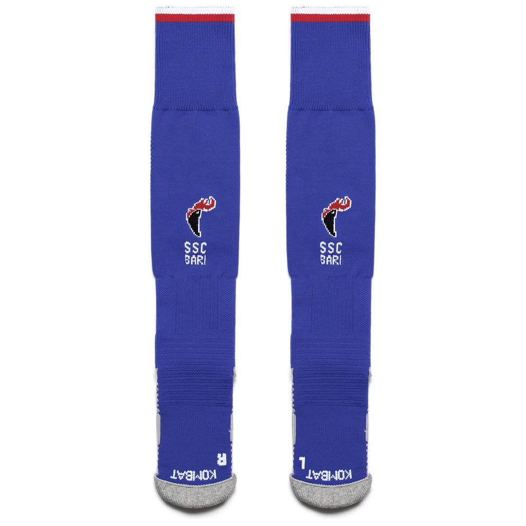 Socks Man KOMBAT SPARK PRO BARI 1PACK Knee High Sock WHITE-BLUE-RED Dressed Front (jpg Rgb)	
