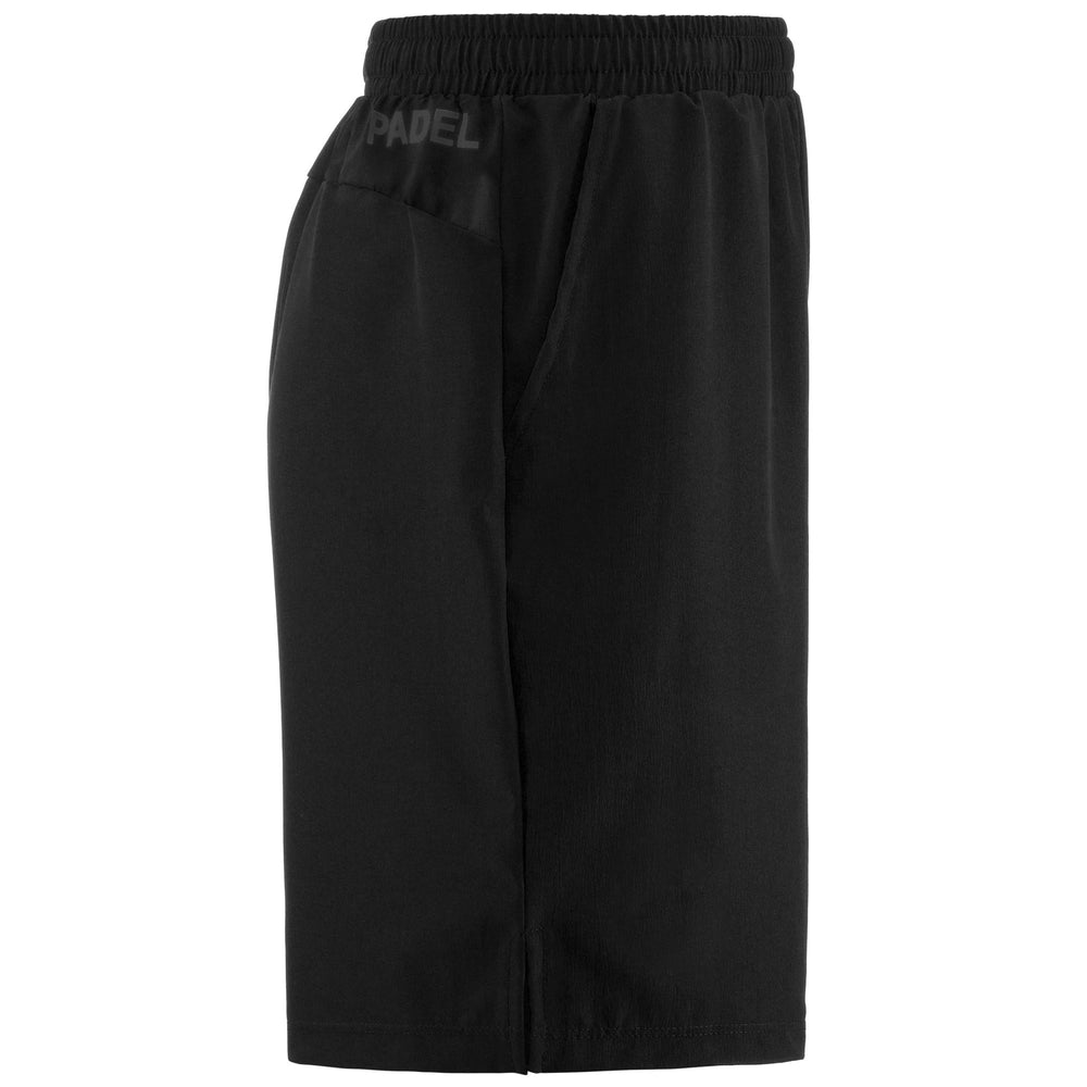 Shorts Man KOMBAT PADEL DIVIOLO Sport  Shorts BLACK - GREY BEAUTY Dressed Front (jpg Rgb)	
