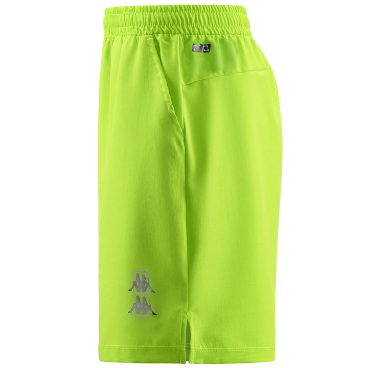 Shorts Man KOMBAT PADEL DIVIOLO Sport  Shorts GREEN ACID Dressed Back (jpg Rgb)		