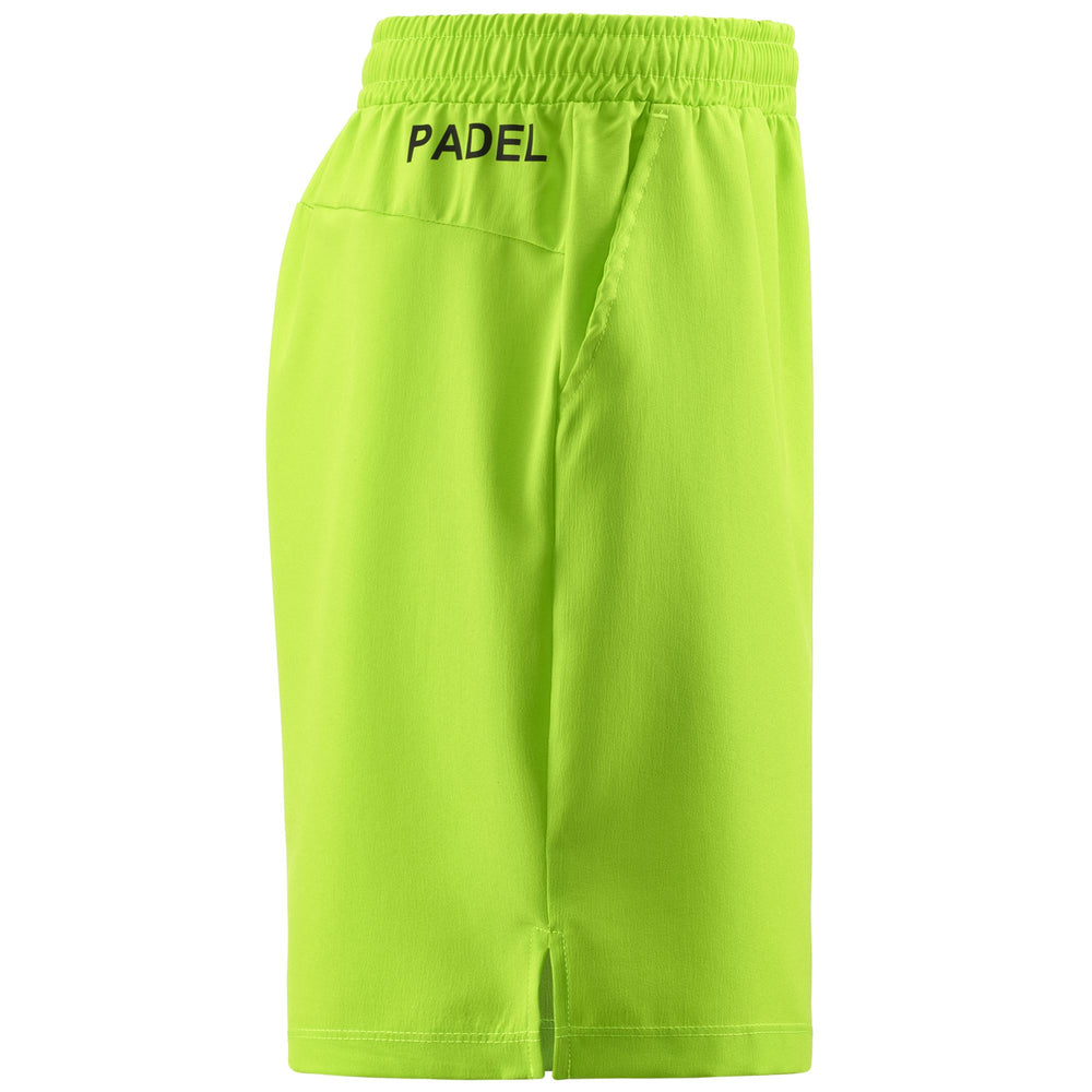 Shorts Man KOMBAT PADEL DIVIOLO Sport  Shorts GREEN ACID Dressed Front (jpg Rgb)	