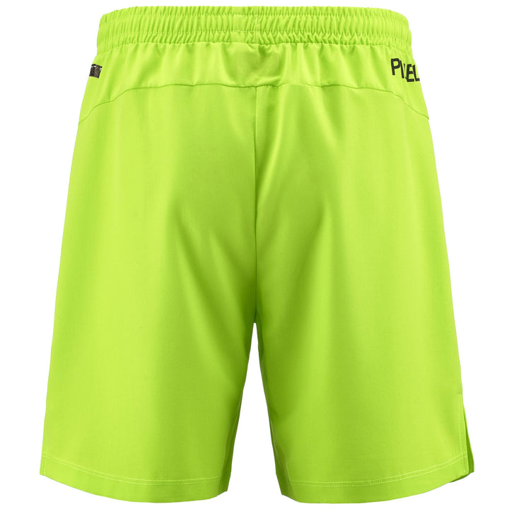 Shorts Man KOMBAT PADEL DIVIOLO Sport  Shorts GREEN ACID Dressed Side (jpg Rgb)		