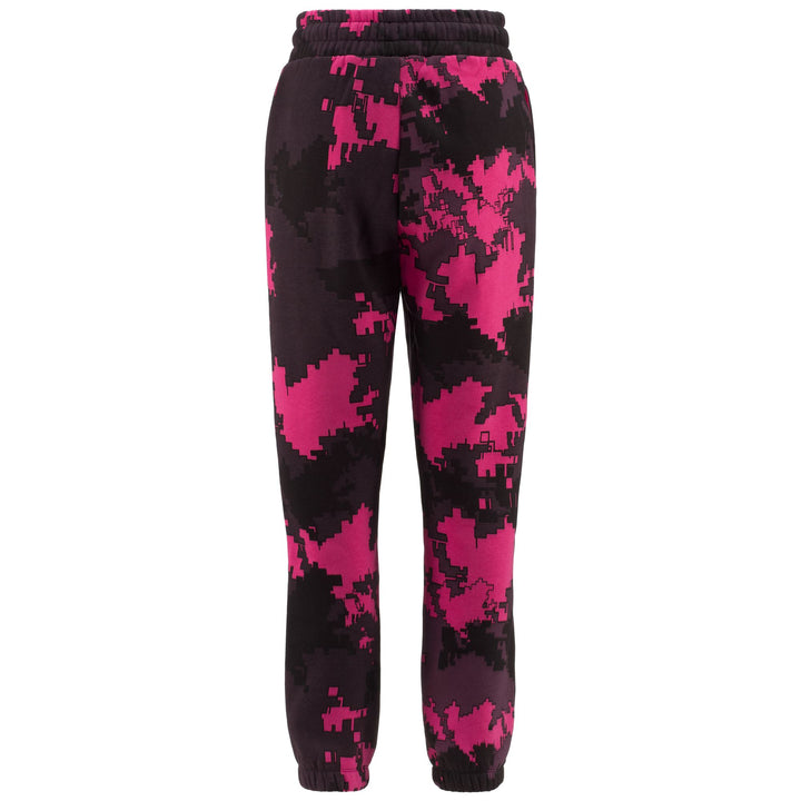 Pants Woman AUTHENTIC GRAPHIK GINAS Sport Trousers BLACK - FUCHSIA BRIGHT ROSE Dressed Side (jpg Rgb)		