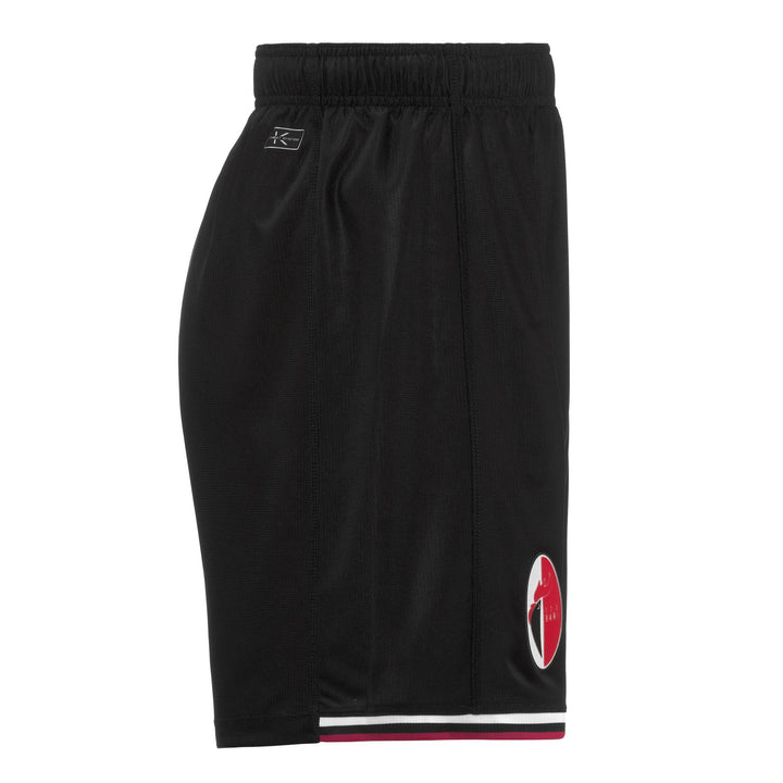 Shorts Man KOMBAT RYDER BARI Sport  Shorts BLACK-WHITE-RED Dressed Back (jpg Rgb)		