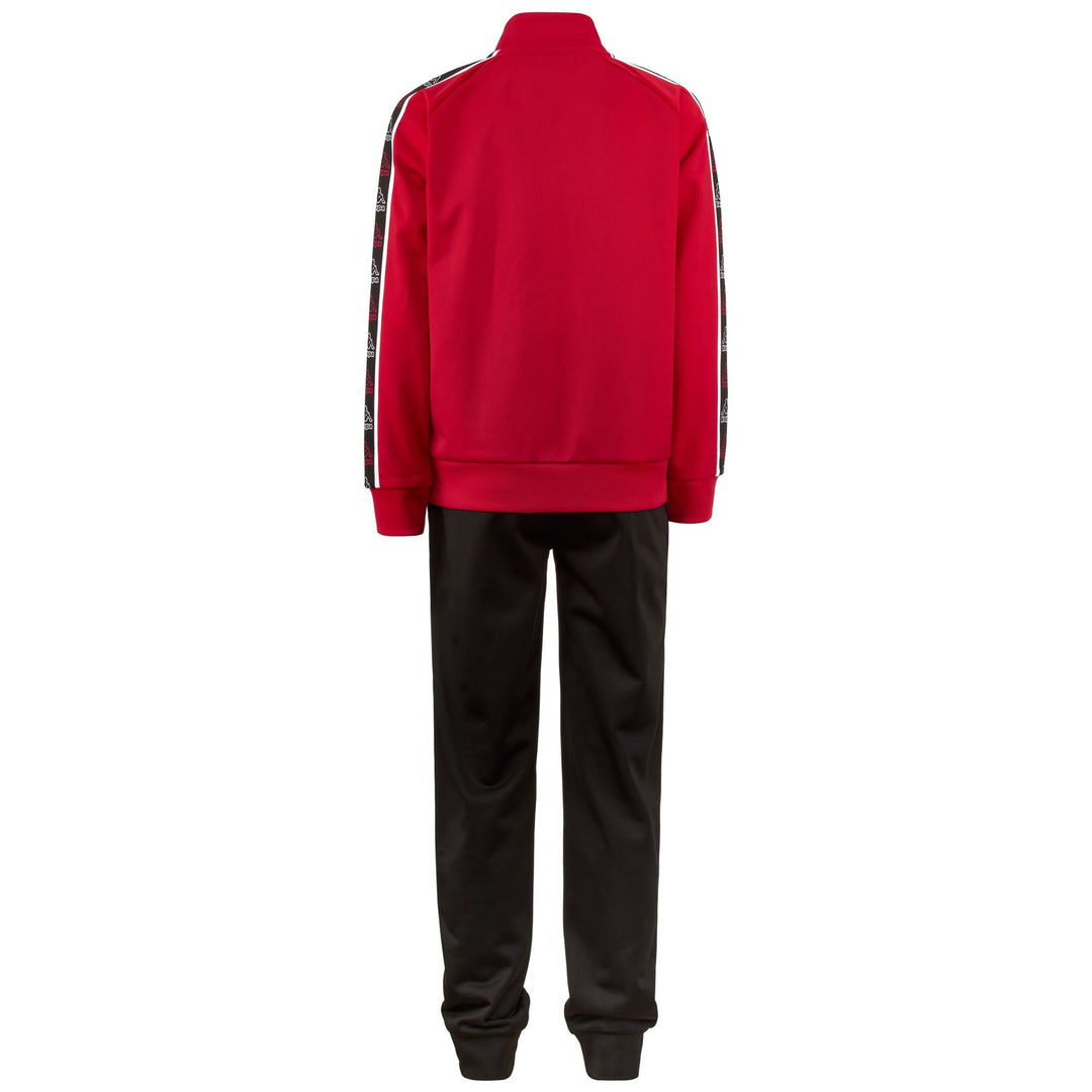 Sport Suits Boy LOGO SUNNY KID TRACKSUIT RED - BLACK Dressed Side (jpg Rgb)		