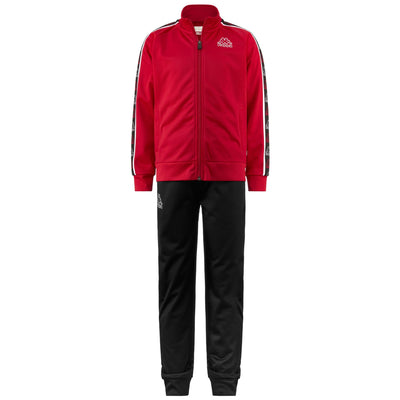 Sport Suits Boy LOGO SUNNY KID TRACKSUIT Red - Black | kappa Photo (jpg Rgb)			