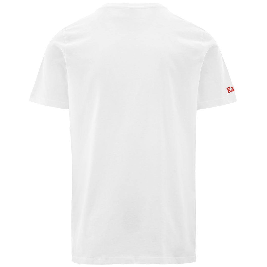 T-ShirtsTop Man AUTHENTIC LENNI T-Shirt WHITE-RED Dressed Side (jpg Rgb)		