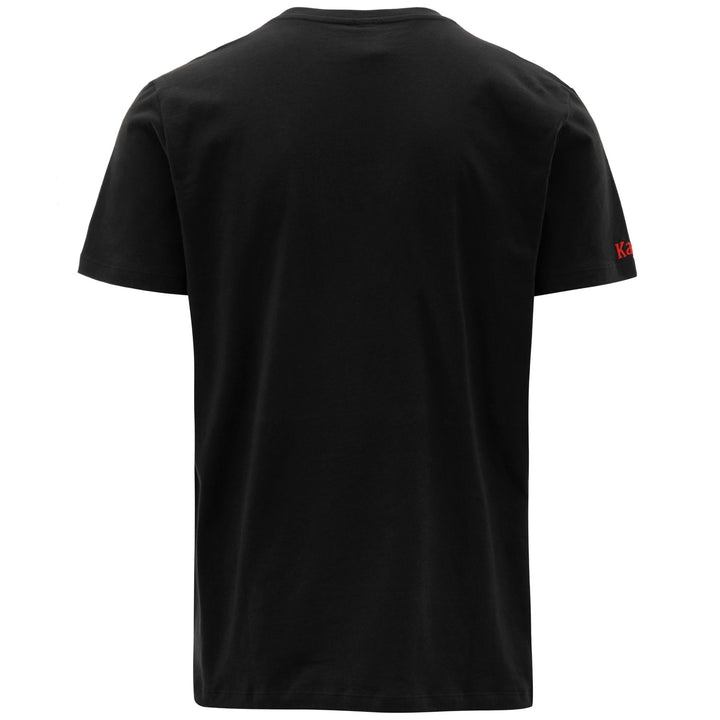 T-ShirtsTop Man AUTHENTIC LENNI T-Shirt BLACK-RED Dressed Side (jpg Rgb)		