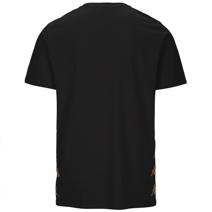 T-ShirtsTop Man KAPPA4FOOTBALL GIOVO T-Shirt BLACK Dressed Side (jpg Rgb)		