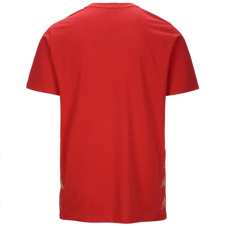 T-ShirtsTop Man KAPPA4FOOTBALL GIOVO T-Shirt RED CHINESE Dressed Side (jpg Rgb)		