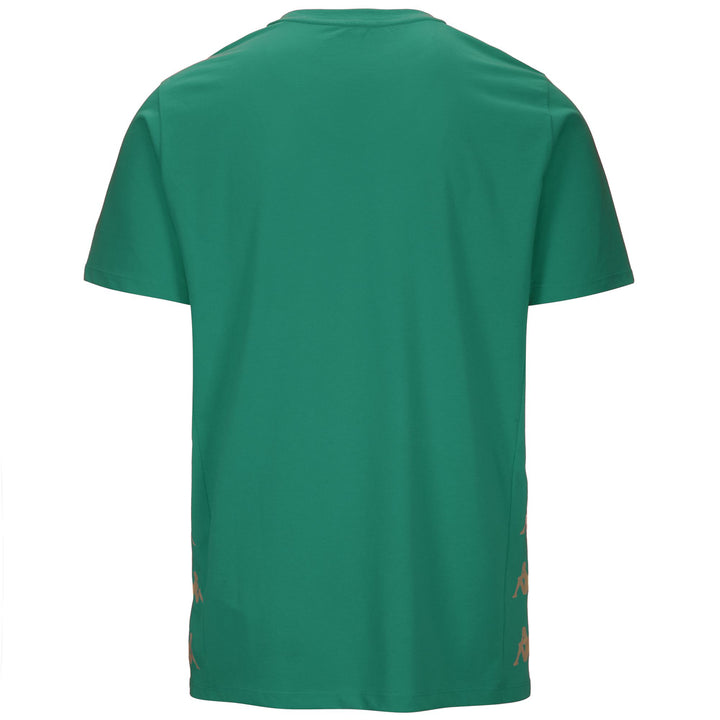 T-ShirtsTop Man KAPPA4FOOTBALL GIOVO T-Shirt GREEN Dressed Side (jpg Rgb)		